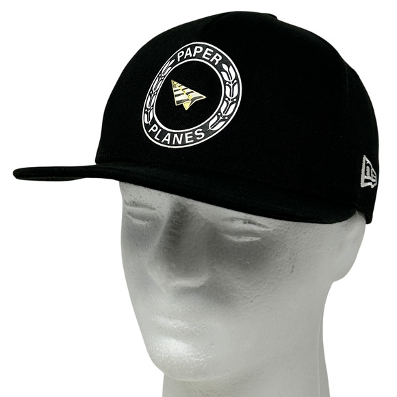 Paper Planes x New Era Hat Baseball Cap Jay-Z Roc Nation 5 Panel Snapback Black - Picture 1 of 12